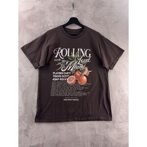 Rolling Loud Miami 2023 T Shirt Mens Size Large Brown Travis Scott ASAP Rocky